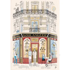Torchon Façade Boulangerie Ecru 48 x 72
