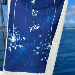 Torchon FLEURS DE CAROTTE Bleu 70 x 50