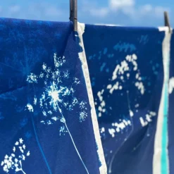 Torchon FLEURS DE CAROTTE Bleu 70 x 50