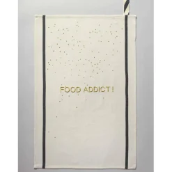 Torchon FOOD ADDICT or Ecru 70 x 50