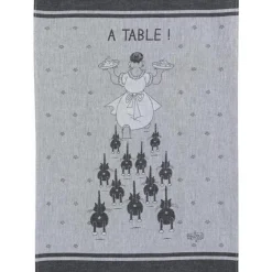 Torchon jacquard à table Ombre 50 x 70