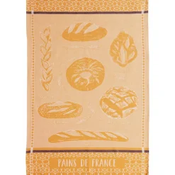 Torchon jacquard Les pains Ocre 50 x 70