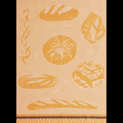 Torchon jacquard Les pains Ocre 50 x 70