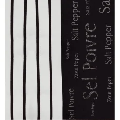Torchon Jacquard Sel & Poivre Noir 50 x 70