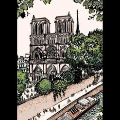 Torchon Notre dame Ecru 48 x 72