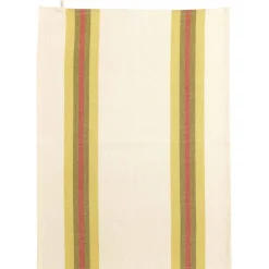 Torchon recyclé YUNA Curry/naturel 50 x 70