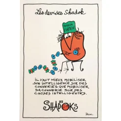 Torchon Shadoks Einstein Ecru 48 x 72