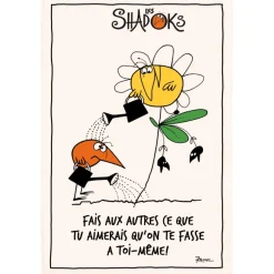 Torchon Shadoks Fais aux autres Ecru 48 x 72
