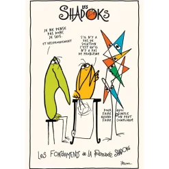 Torchon Shadoks Les fondements Ecru 48 x 72