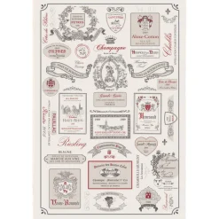 Torchon Étiquettes de vins Ecru 48 X 72