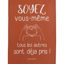 Torchon Vous-même Rouge 50 x 70