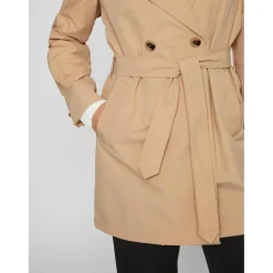 Trench coat ceinture à la taille col italien gris Beth