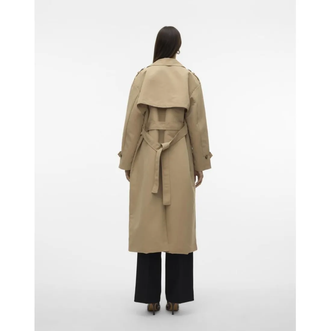 Trench coat fermeture à double boutonnage. fermeture par ceinture col à revers marron Pey