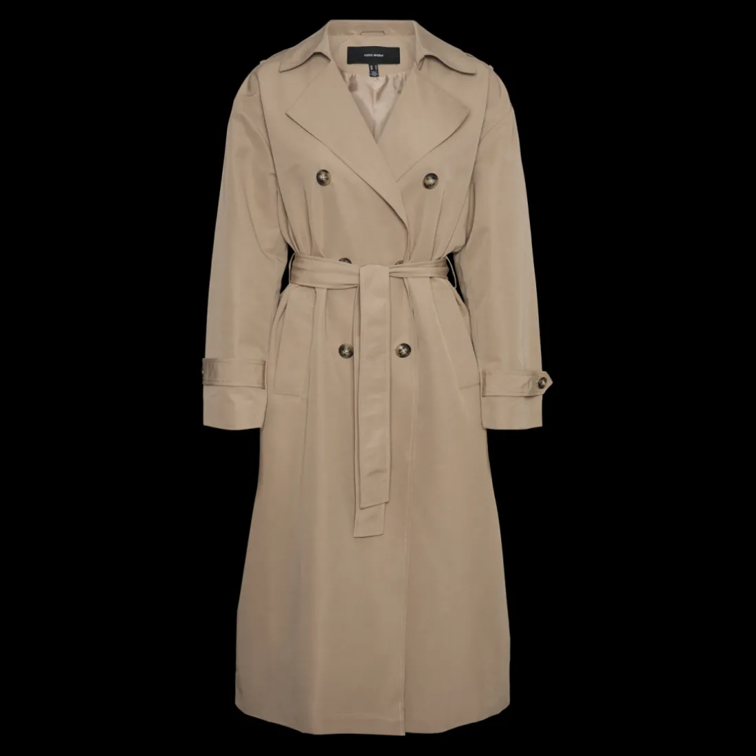 Trench coat fermeture à double boutonnage. fermeture par ceinture col à revers marron Pey