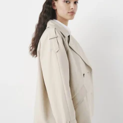 Trench femme beige en coton