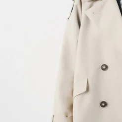 Trench femme beige en coton