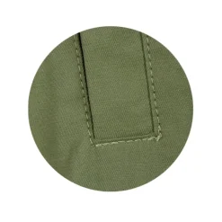 Trench uni noué vert en coton