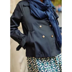 Trench VIERRA marine en coton