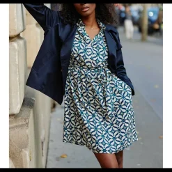 Trench VIERRA marine en coton