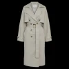 Trench-coat gris en coton