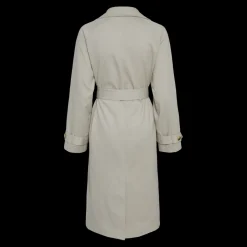 Trench-coat gris en coton