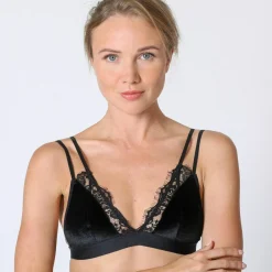 Triangle velours Noir Midnight Lingerie