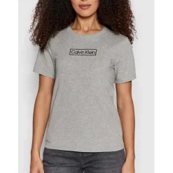 T-shirt col rond à manches courtes - Calvin Klein Underwear Gris en coton