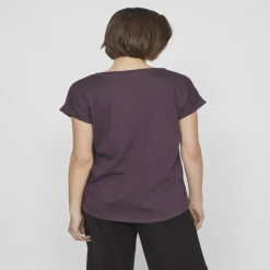 T-shirt col rond violet Isla