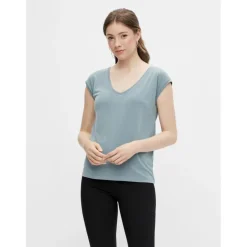 T-shirt comfort fit manches courtes gris en viscose