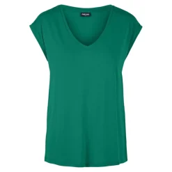 T-shirt comfort fit manches courtes vert en viscose Demi