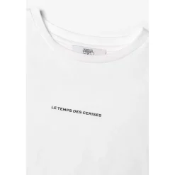 T-shirt fille Vinagi blanc en coton