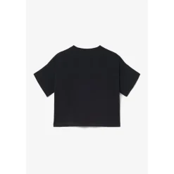 T-shirt fille Vinagi noir en coton