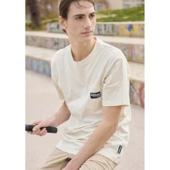 T-shirt garçon Uzurbo écru gris en coton