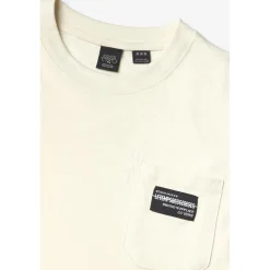 T-shirt garçon Uzurbo écru gris en coton