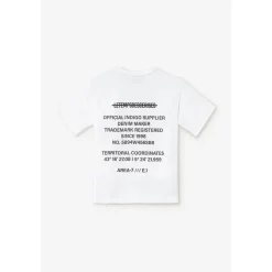 T-shirt garçon Zabrabo blanc imprimé en coton