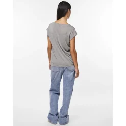 T-shirt loose fit manches courtes gris