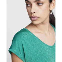 T-shirt loose fit manches courtes vert Queen