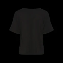 T-shirt loose fit manches courtes noir en viscose Zadie