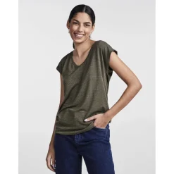 T-shirt loose fit manches courtes vert Elsie