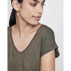 T-shirt loose fit manches courtes vert Elsie