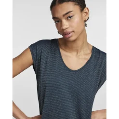 T-shirt loose fit manches courtes bleu Lucy