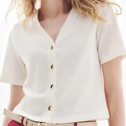 T-shirt manche courte beige
