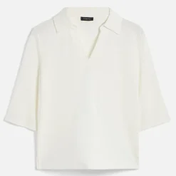 T-shirt manche courte beige en viscose