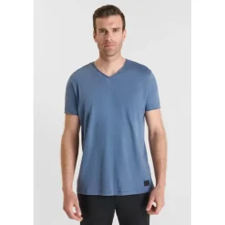 T-shirt manche courte Ogribs bleu en coton Cy