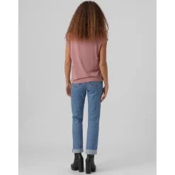 T-shirt Regular Fit Col rond Manches courtes Longueur regular rose Sia