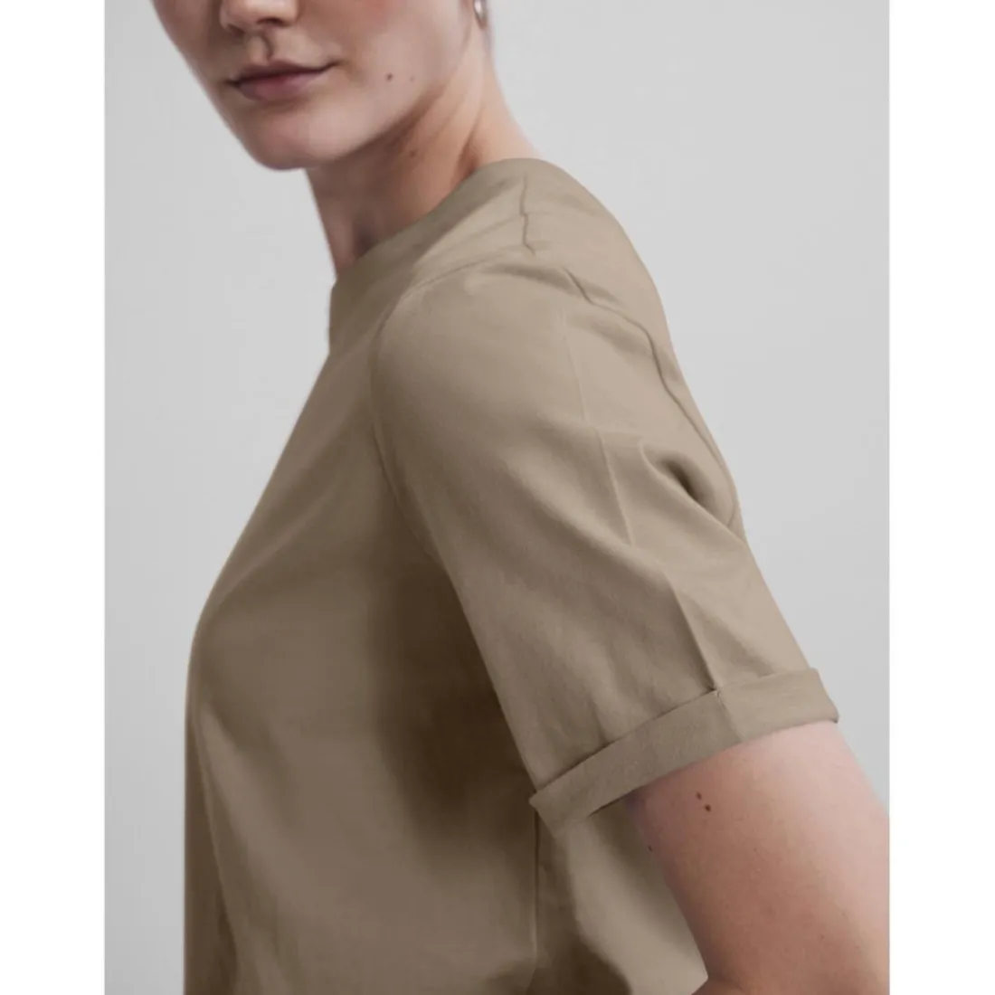 T-shirt regular fit manches courtes marron Ruth