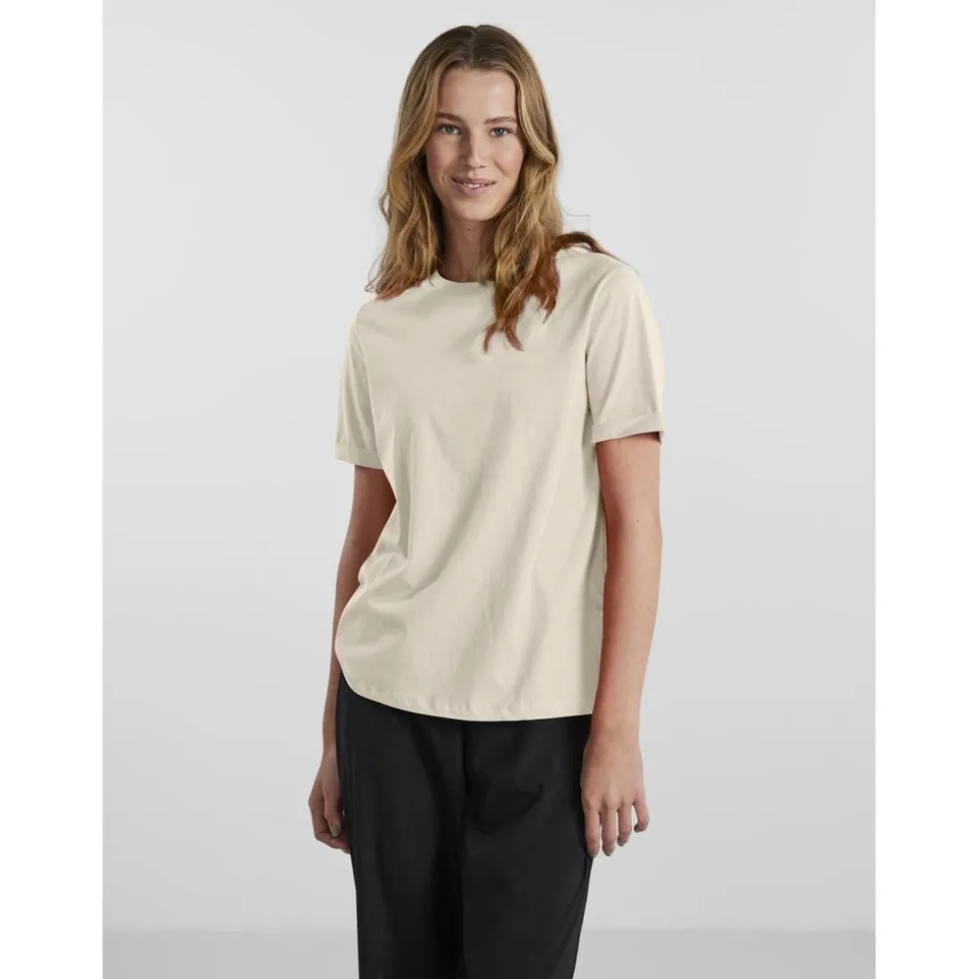 T-shirt regular fit manches courtes gris Sara