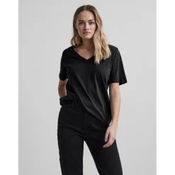 T-shirt regular fit manches courtes noir en coton