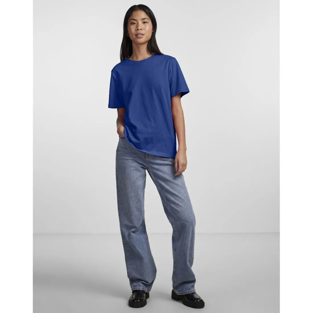 T-shirt regular fit manches courtes bleu June