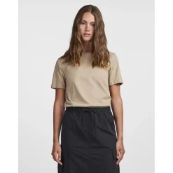 T-shirt regular fit manches courtes marron Isa